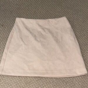 Pink Lily Soft Cream Mini Skirt